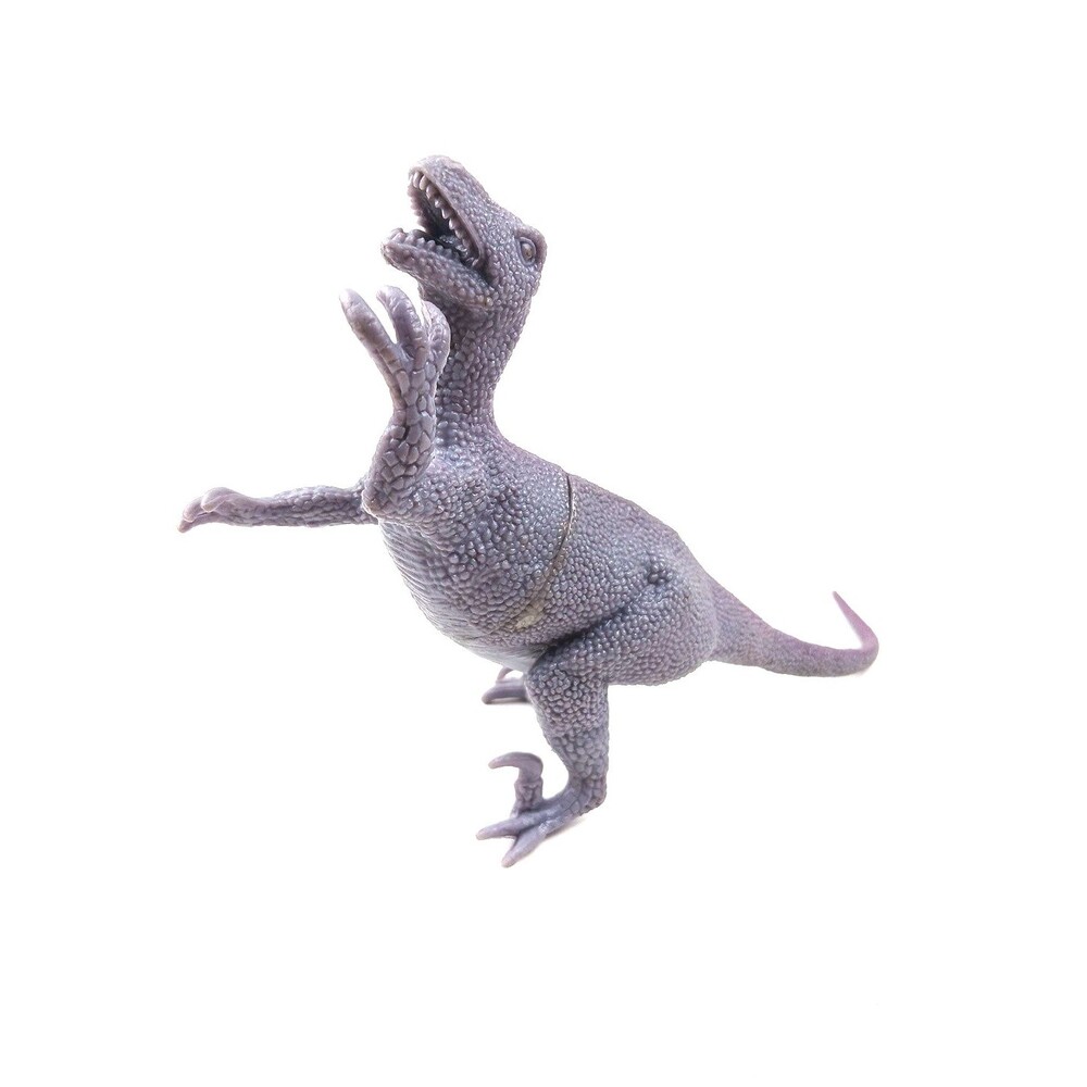 Greenbrier Intl Velociraptor Dinosaur Figure Toy Gray Purple 8" Collectible